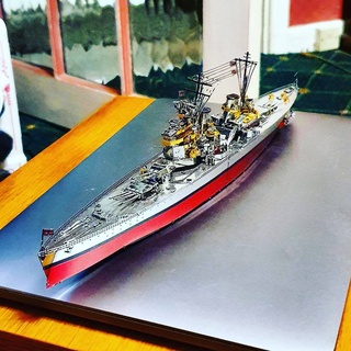 Tự Ráp Mô Hình Kim Loại 3D Piececool Tàu Chiến Thiết Giáp Hạm Anh Quốc HMS Prince of Wales Battleship