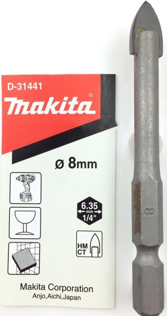 D-31435 Mũi khoan kính thuỷ tinh gạch men 4-10mm Makita