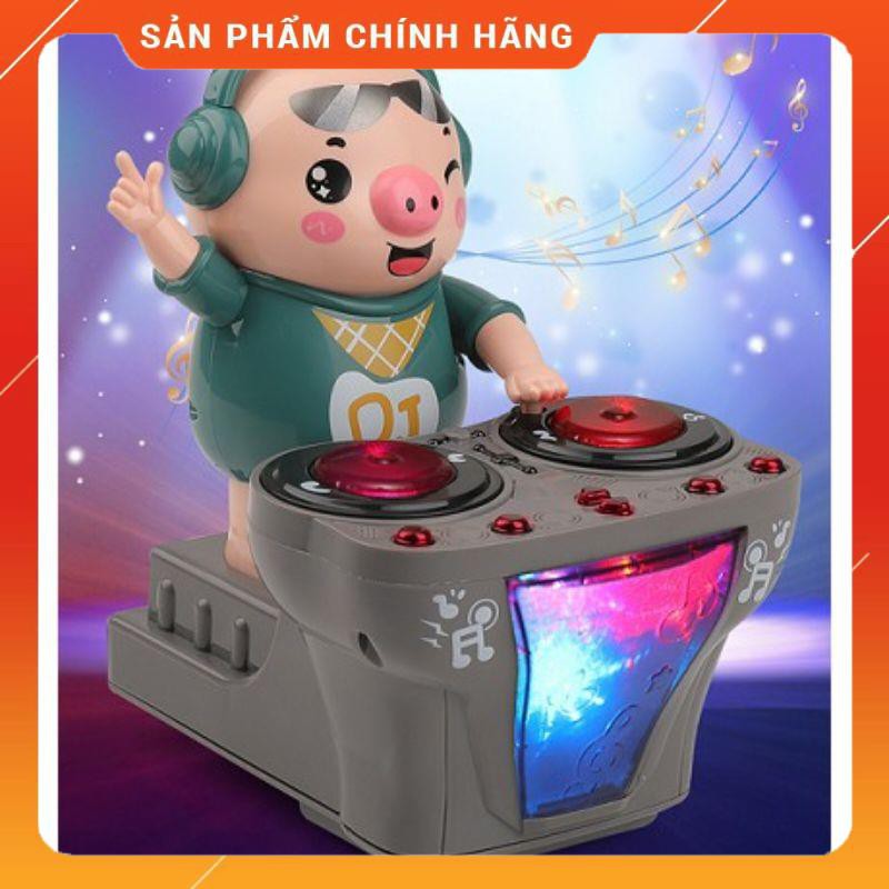 Heo Phát Nhạc - Chú Heo Chơi DJ Năng Động Siêu Dễ Thương Nhảy Theo Nhạc Và Đèn Cho Bé