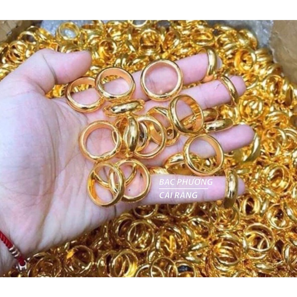 Nhẫn Trơn Mạ Vàng Tây 24K Cao Cấp PCR Jewelry House