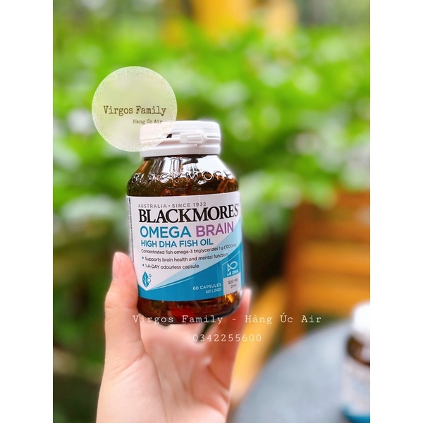 Viên dầu cá Blackmores Omega Brain High DHa Fish Oil DHA hàm lượng cao 60 viên