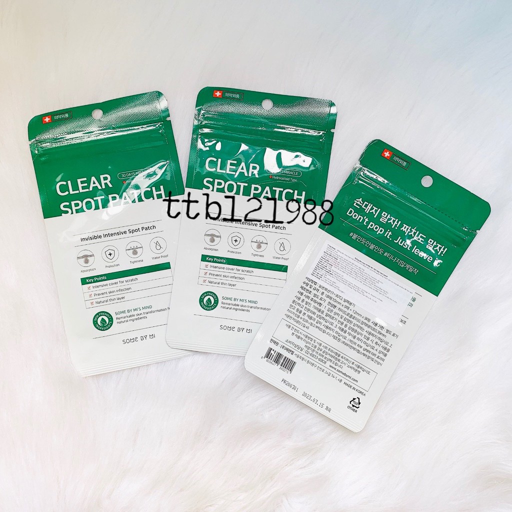 Miếng Dán Mụn &quot;Thần Kỳ' Some By Mi Clear Spot Patch (Set 18 miếng)