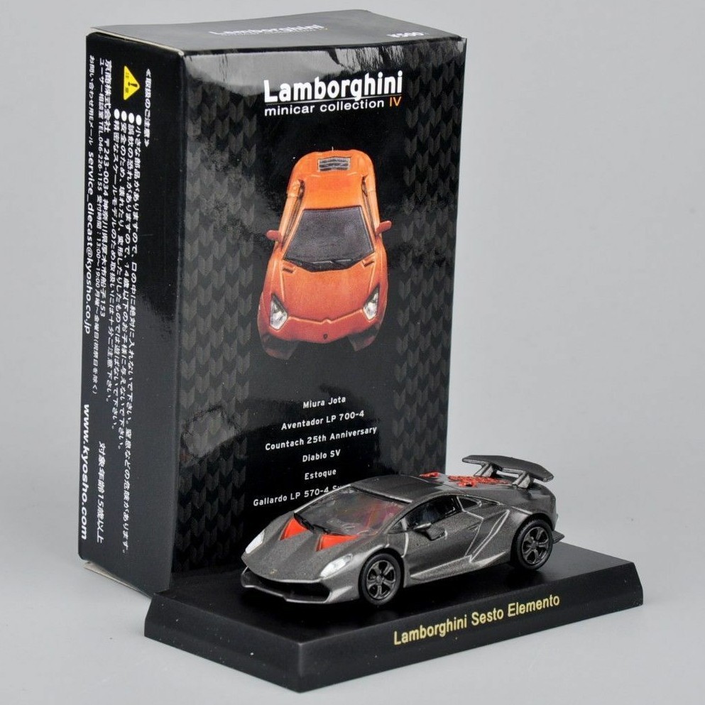 Mô hình xe hơi đồ chơi Kyosho Lamborghini Sesto Elemento tỉ lệ 1/64