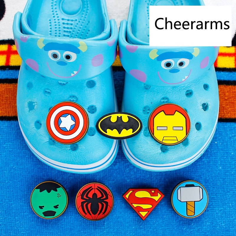 Chủ đề siêu anh hùng Crocs Jibbitz  mô hình hoạt hình dễ thương DIY Shoe Charms pvc accessories  Với 1000 Mẫu Lựa Chọn Thích hợp cho giày trẻ em