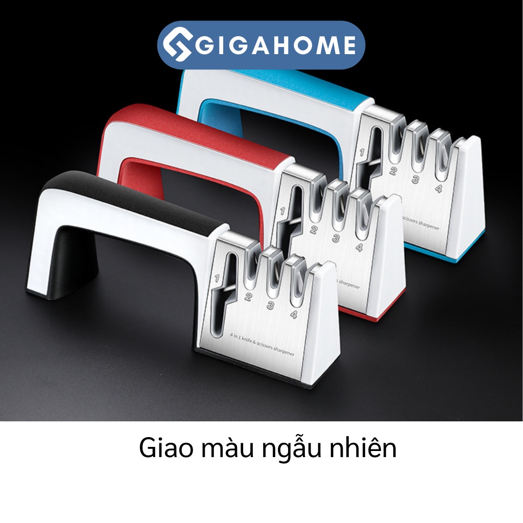 Dụng Cụ Mài Dao Kéo 4 Rãnh Cầm Tay GIGAHOME Bằng Thép Không Gỉ, Tiện Dụng 8533