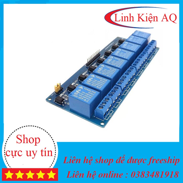 Module Relay 5v 8 kênh có opto - Cách Ly Quang