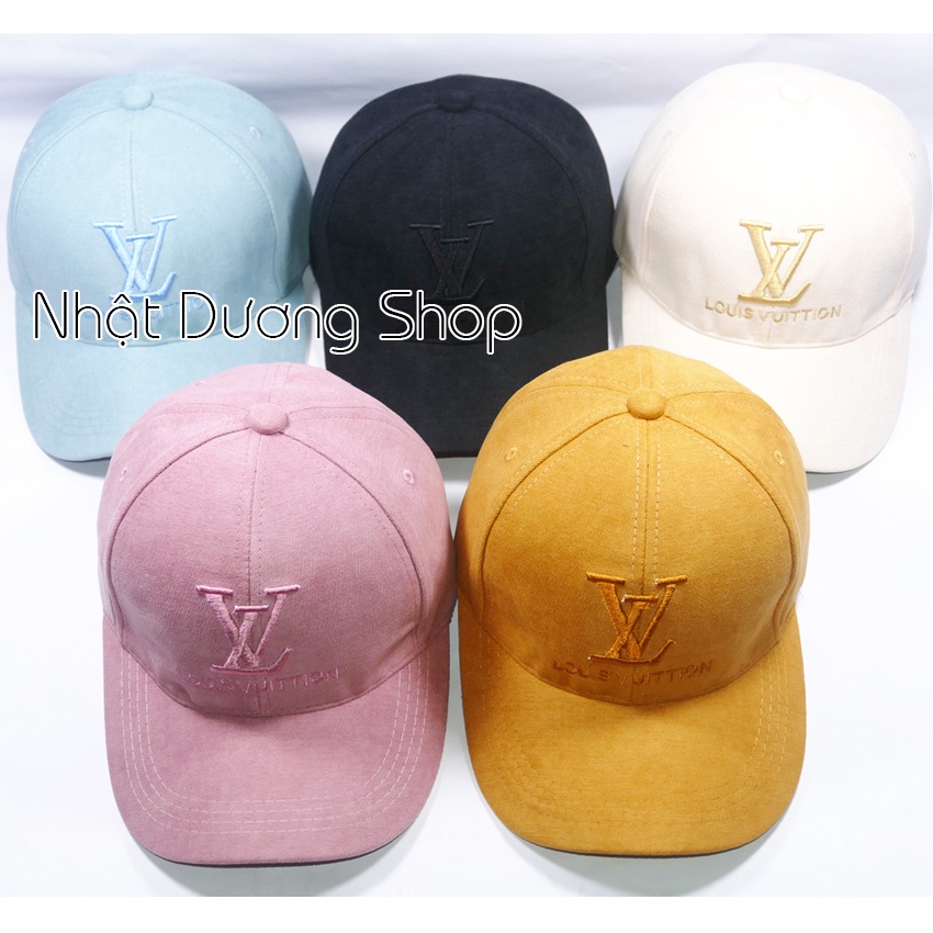 Mũ lưỡi trai ❤️ Nón kết thêu hình chữ L..V Louis VuiTTion chất liệu nhung cao cấp form unisex nam nữ