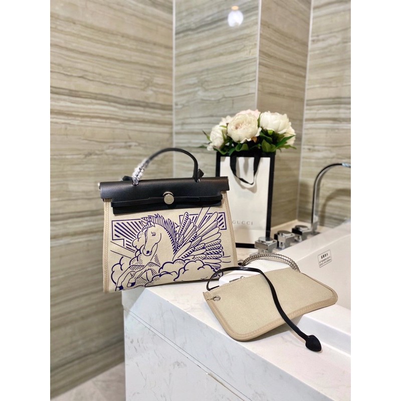 Túi HM kelly vải - Size 28 Cm