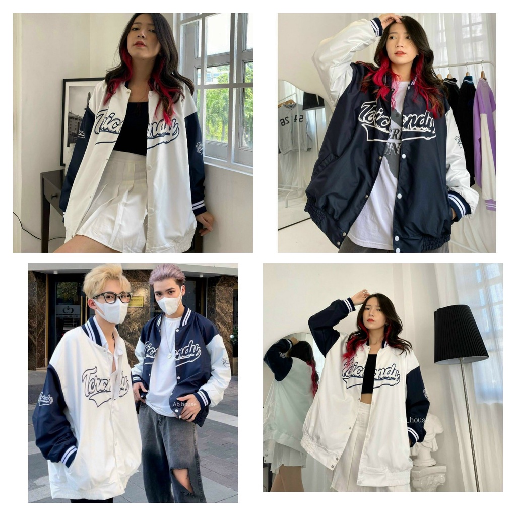 Aó Khoác Dù Nam Nữ Kiểu Bomber Họa Tiết Chữ TORICANDY Phong Cách Trẻ Trung Sành Điệu Kiểu Hàn Quốc TP
