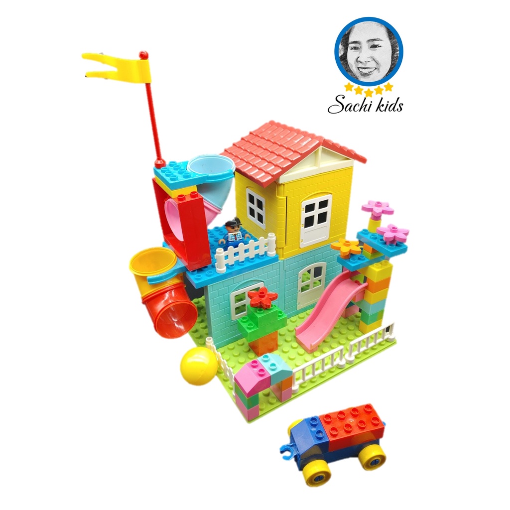 1kg Đồ Chơi Lắp Ghép Lego cỡ Duplo Cho Bé Rèn Luyện Phát Triển Trí Tuệ - Stem Hàng Việt Nam Chất Lượng Cao-Sachi kids