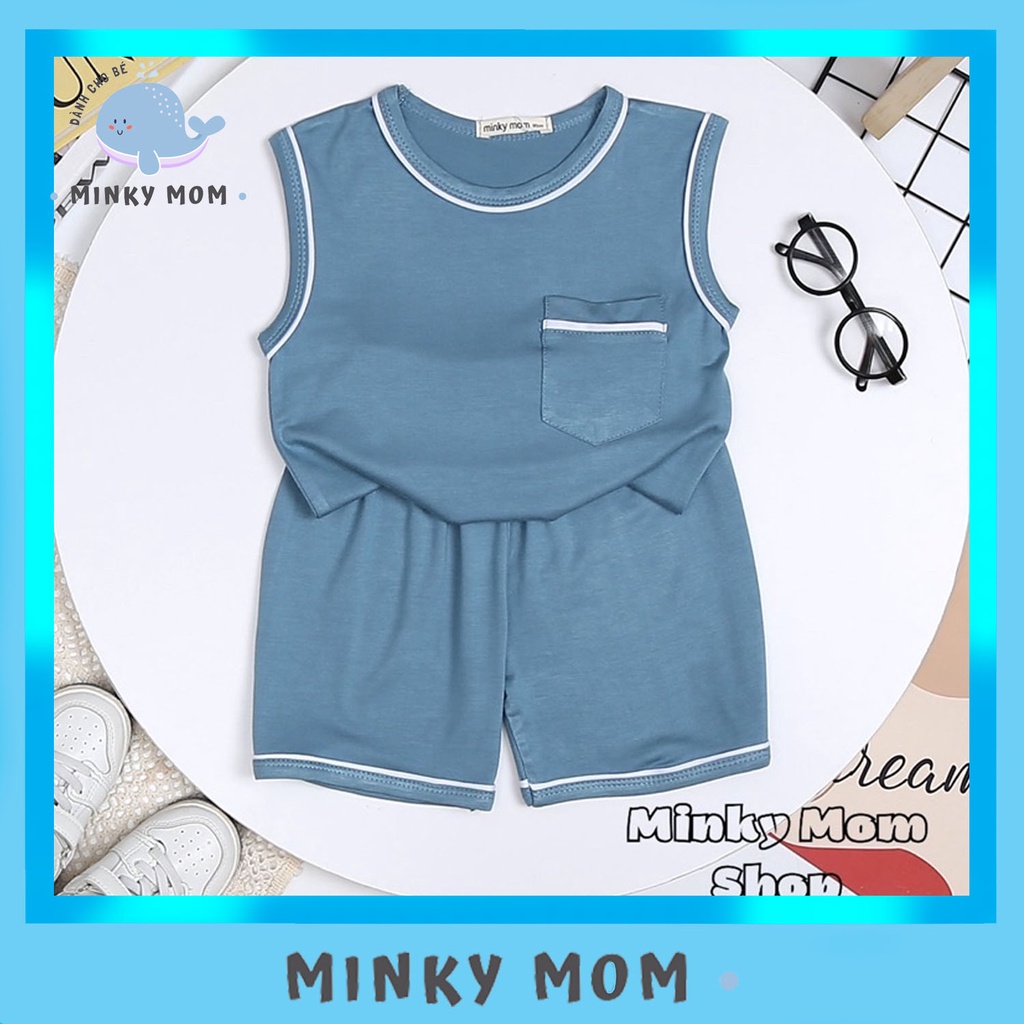 BỘ BA LỖ THUN LẠNH MINKYMOM VIỀN SỌC CHO BÉ 8-28kg (MS005)