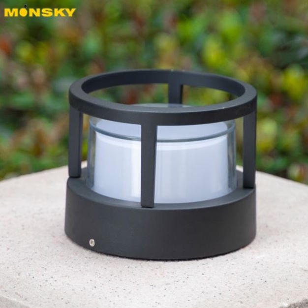 Đèn sân vườn trụ cổng MONSKY VISRO hiện đại chống nước cao cấp - LED siêu sáng [ ẢNH THẬT 100%].