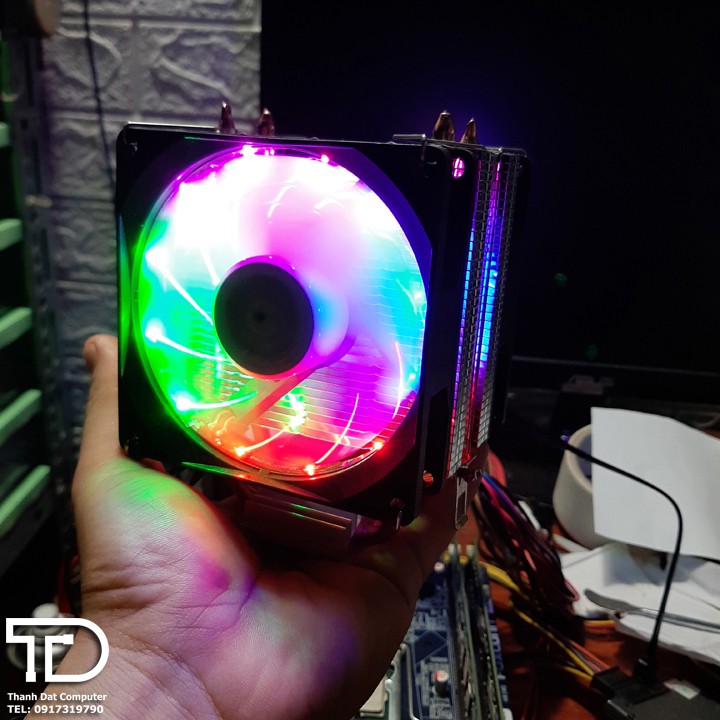 Quạt tản nhiệt CPU fan led đa sắc - Snowman M200 Led RGB Dual Fan