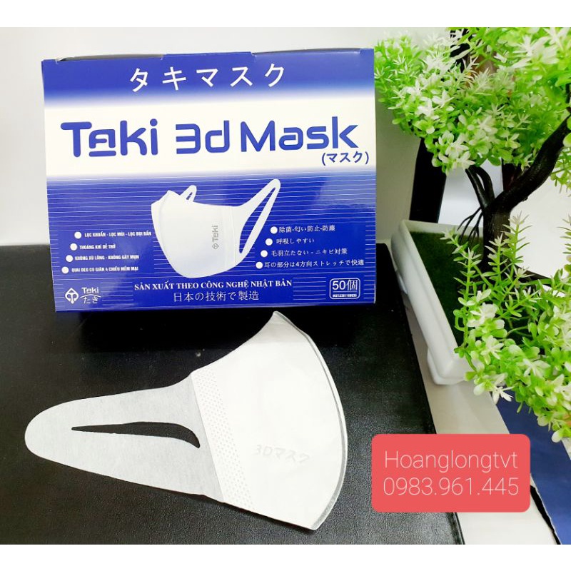 Khẩu Trang 3D Mask Taki Công Nghệ Nhật (Hộp 50 chiếc)