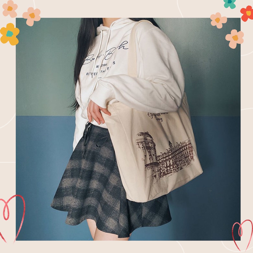 Túi Tote Vải Oversize Go YOur Own Way Fiu.bagstore