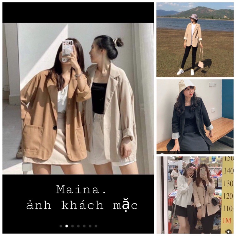 Áo Blazer Túi Nắp Basic 2 Lớp - Áo Vest Nữ Phong Cách Hàn Quốc (ảnh thật/hàng sẵn)