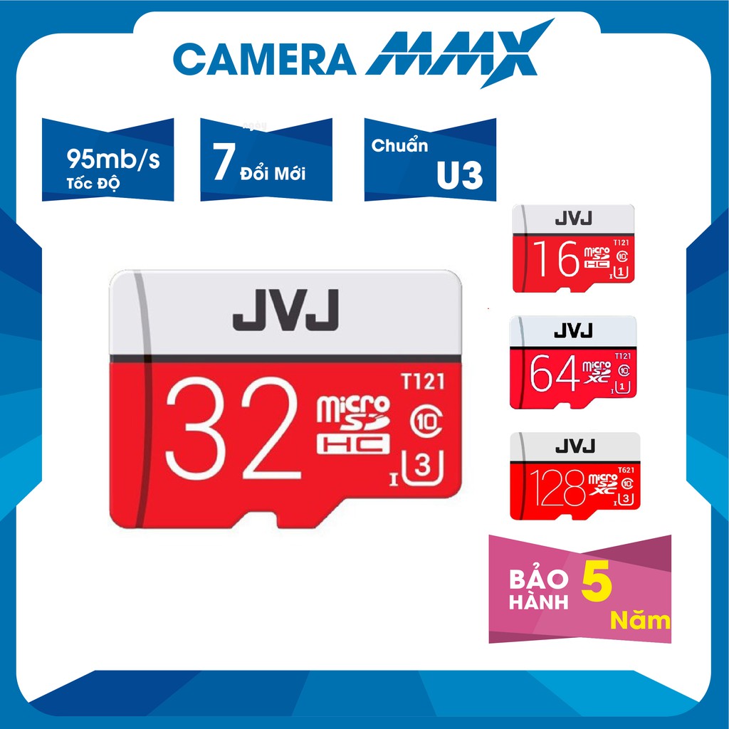 Bán Sỉ Thẻ Nhớ⚡Thẻ nhớ 32Gb JVJ Pro U3 Class 10–chuyên dụng cho CAMERA, Điện thoại, Máy ảnh... tốc độ cao 95Mb-140Mb/s