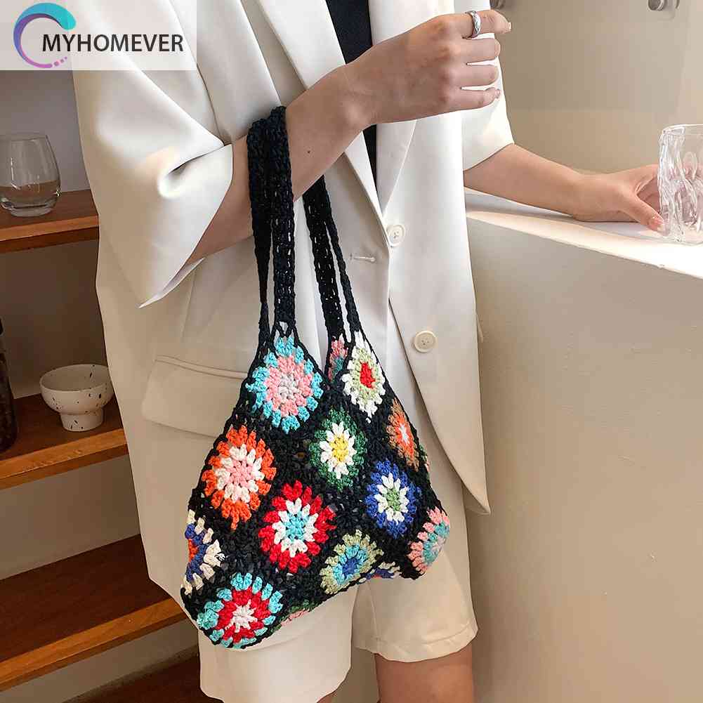 Túi Xách Đan Móc Phong Cách Bohomian Cho Nữ