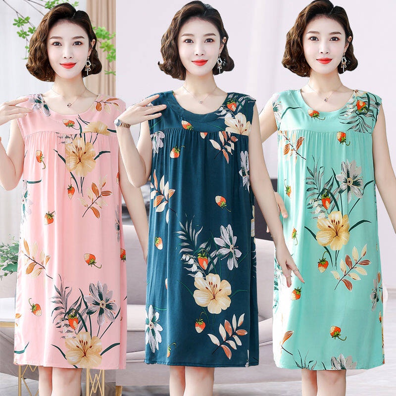 Đồ ngủ Cotton Không Tay Thời Trang Mùa Hè Cho Nữ