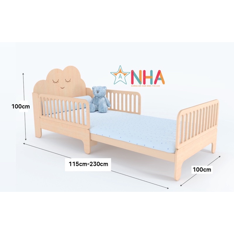 Giường gỗ Montessori cho bé, giường trẻ em thông minh