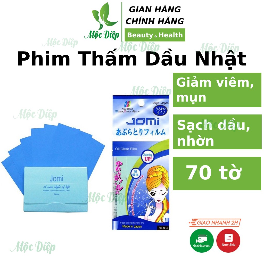 Phim thấm dầu ❤️CHÍNH HÃNG Phim thấm dầu Nhật Bản Jomi ❤️giúp loại bỏ dầu thừa, ngăn ngừa mụn