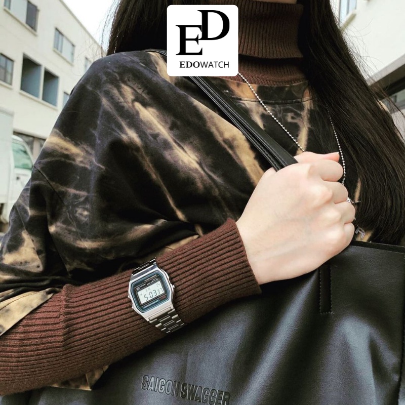 Đồng Hồ Điện Tử Nam Nữ Unisex chống nước A159 -WRVINTAGE  có đèn led, thiết kế  thời trang, năng động VD02