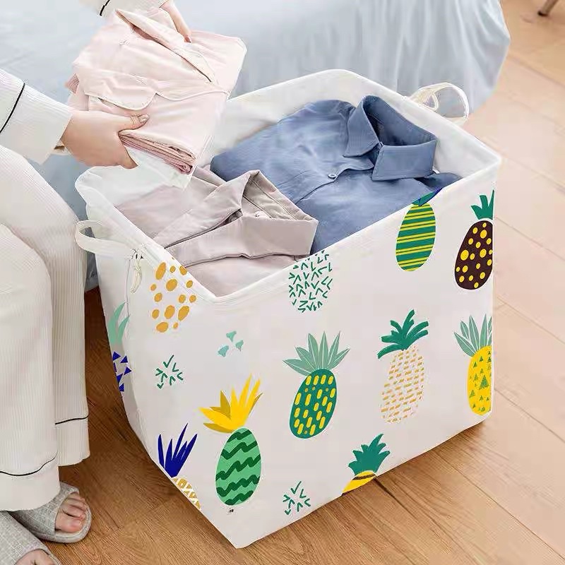 Túi Vải Đựng Quần Áo Chăn Màn Thông Minh , Giỏ Đựng Đồ Gấp Gọn Tiện Lợi