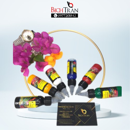 Mực phun xăm tattoo - mực xăm hình  màu lên trong sáng rõ nét độ bền cao ( lọ 30ml) - Dùng xăm lên người. được