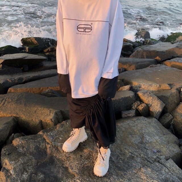 ÁO DÀI TAY PHỐI DÙ TECE (🌈TCC LONG SLEEVE HOLOGRAM 🌈)- TECECOMPANY