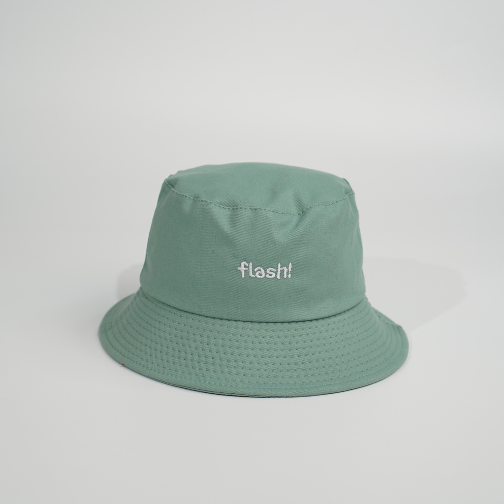 Mũ bucket thêu chữ Flash Nón tai bèo vành tròn chất kaki form unisex nam nữ BK19