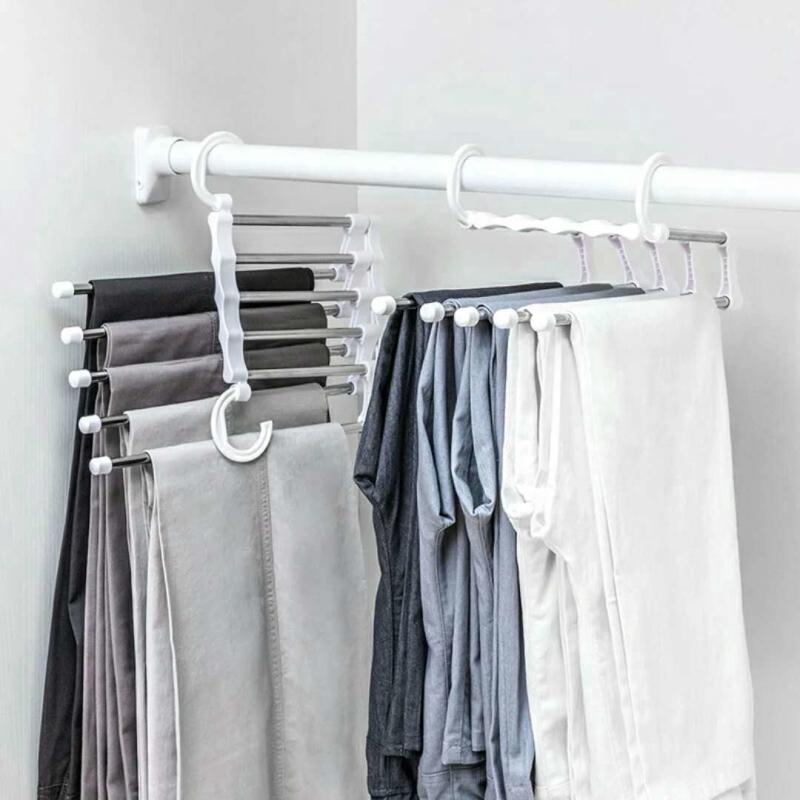 Móc treo quần áo 5 trong 1 bằng thép không gỉ tiện dụng