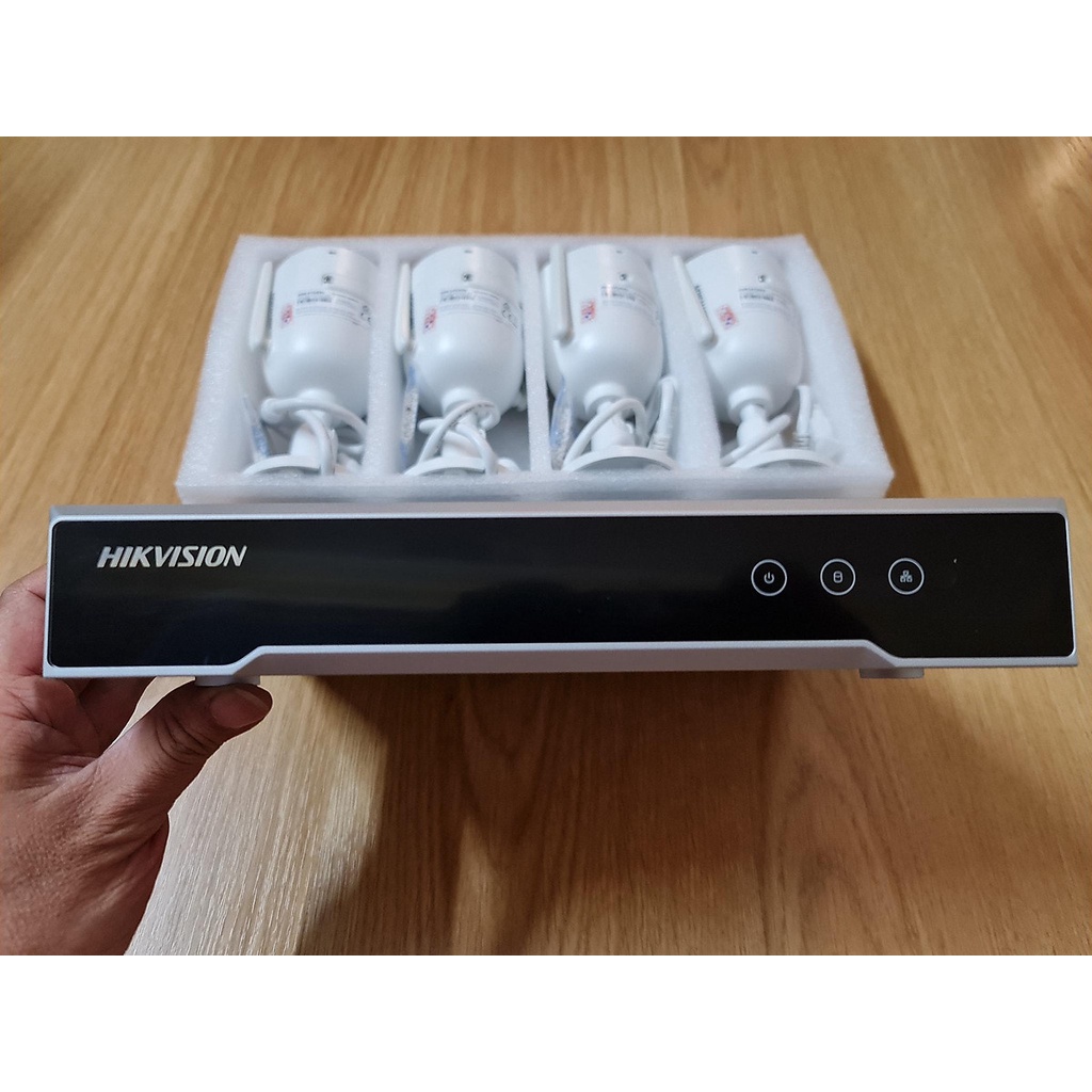 BỘ KIT 4 CAMERA IP Wifi Hikvision NK42W0H/ H265+/ Bullet