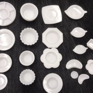 Set tô, chén, đĩa, khay mini trang trí nhà búp bê.