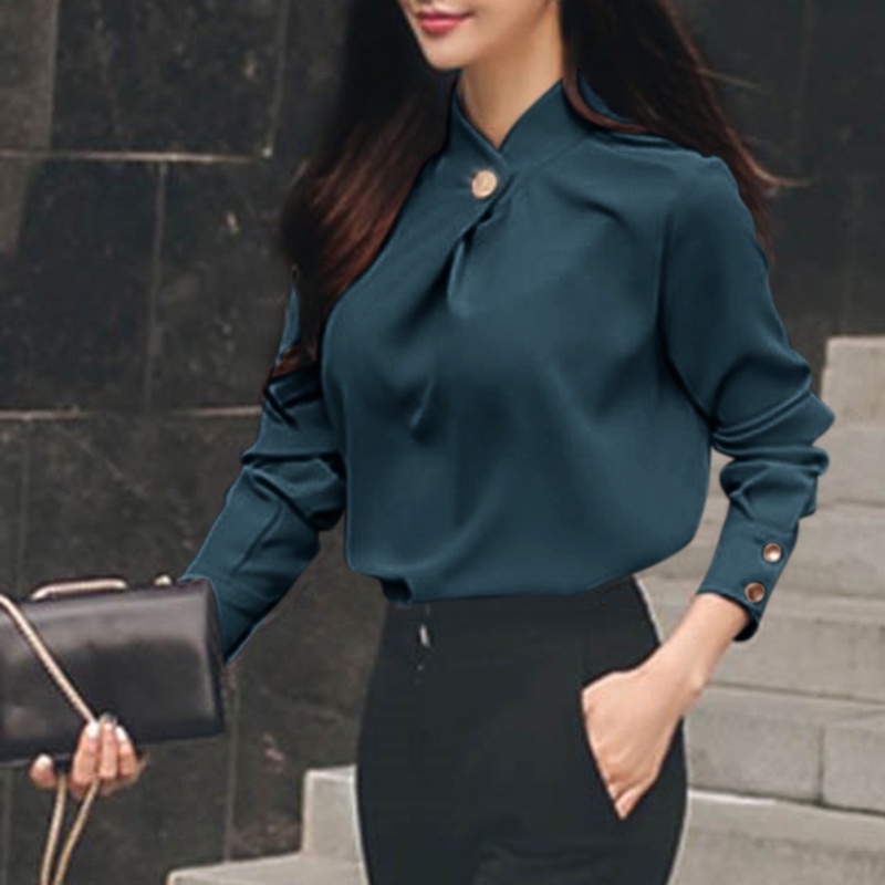 Zanzea Áo Thun Nữ Tay Dài Cổ Tròn Phong Cách Hàn Quốc Cá Tính