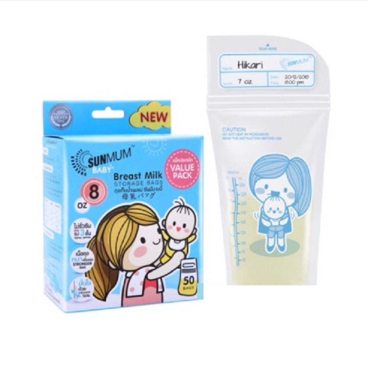 Túi Trữ Sữa Sunmum KIDWOW Dung Tích 100/250 ml