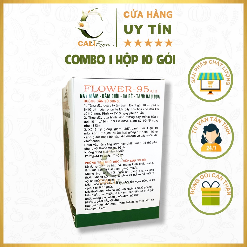 FLOWER 95 0.3SL 10ml giúp cây nảy mầm- đâm chồi - ra rễ - tăng đậu trái