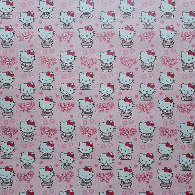Giấy dán tường kitty dễ thương khổ rộng 0.45m