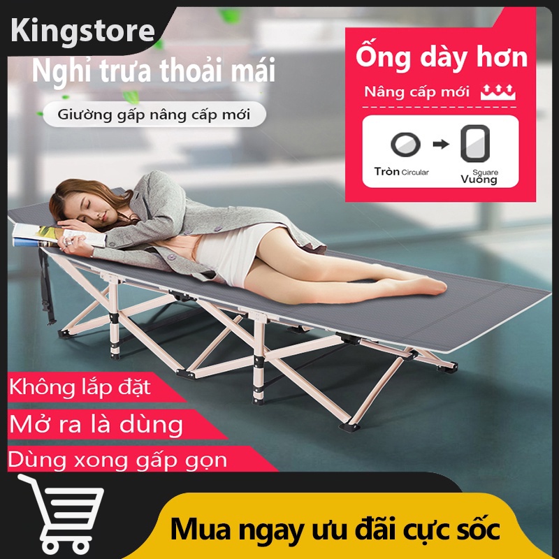 Giường xếp văn phòng, giường xếp văn phòng ngủ trưa gấp gọn 67x190cm, khung thép chắc chắn - FU36G