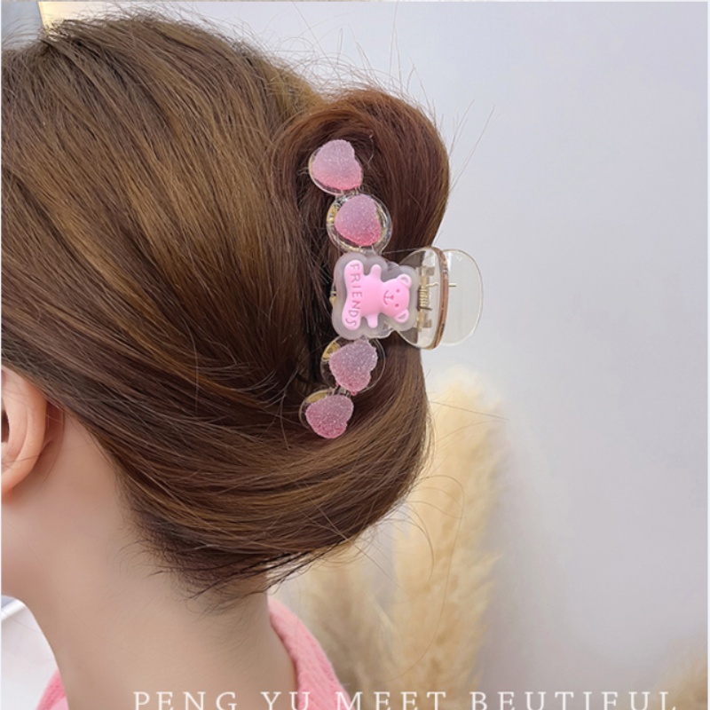 Kẹp Tóc Hình Trái Tim Hoạt Hình Phong Cách Hàn Quốc Xinh Xắn Cho Nữ