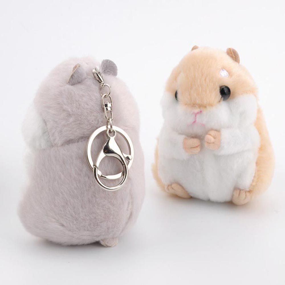 Móc Khóa Hình Chuột Hamster Nhồi Bông Hoạt Hình Nhiều Màu