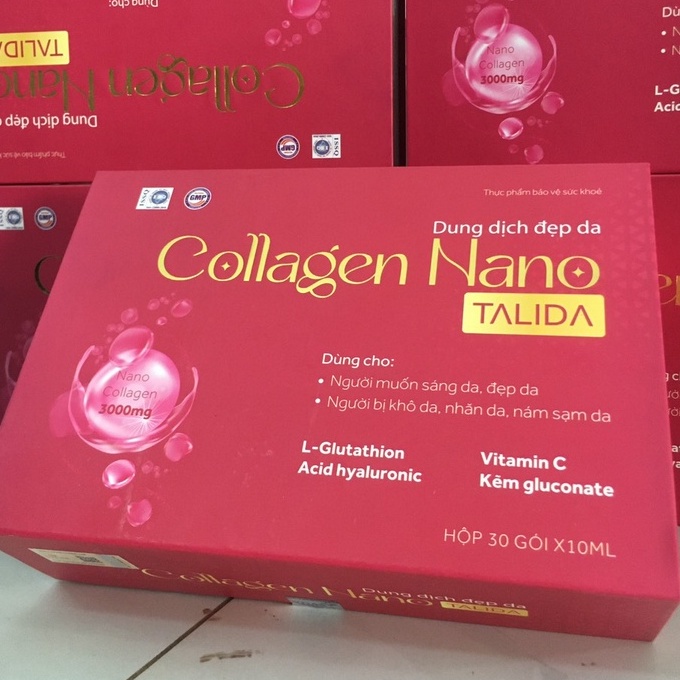 Collagen Nano nước, nhập khẩu Hàn Quốc, hộp 30 gói /10ml, date mới 2025