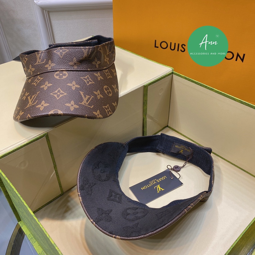 Mũ Nửa Đầu Da LV New, Hàng Quảng Châu Full Tag, Thiết Kế Phong Cách Thời Trang Thể Thao, Họa Tiết Bắt Mắt