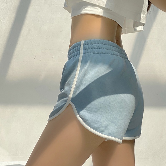 SUXI Quần Short Thể Thao Ống Rộng Màu Sắc Đơn Giản Cho Nữ