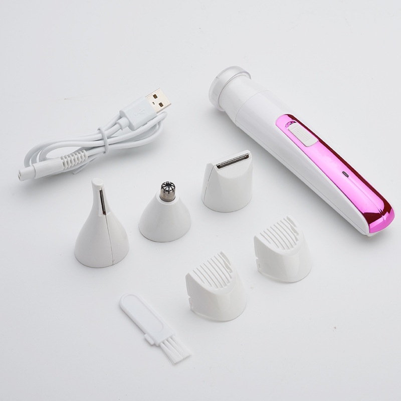 Máy Tỉa Lông 4 trong 1, Tỉa Lông Mày, Tỉa Lông Body Vùng Kín Bikini Cạo Lông Mặt Sạc USB Nhỏ gọn Tiện Lợi