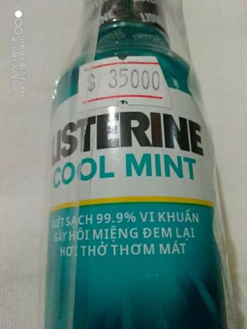 Nước súc miệng khử trùng Listerine Thái Lan 100ml  giá 35.000đ