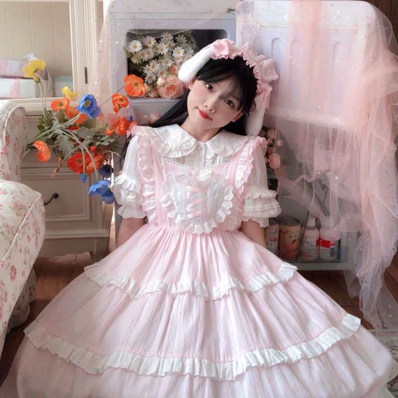 Áo thun tay ngắn mềm mại phong cách lolita thời trang mùa hè cho học sinh