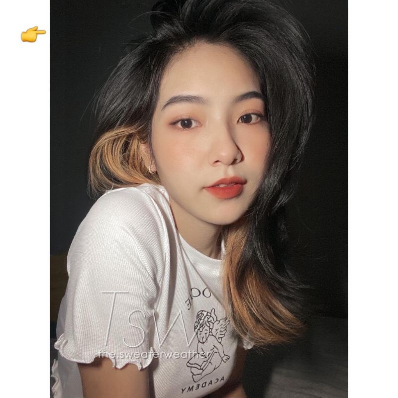 Áo croptop thiên thần cuốn biên SAKE POCHE