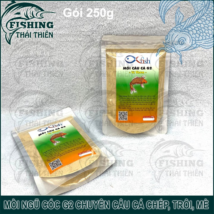 Mồi Câu Cá Chép Trôi Mè G2 Mồi Ngũ Cốc Vị Thơm Gói 250g