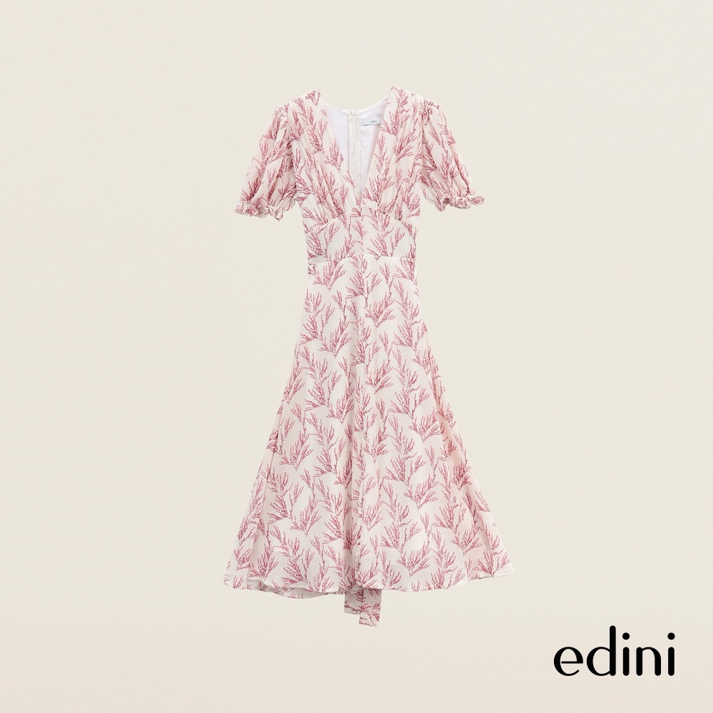 Đầm cổ V nền hoa EDINI - D1452