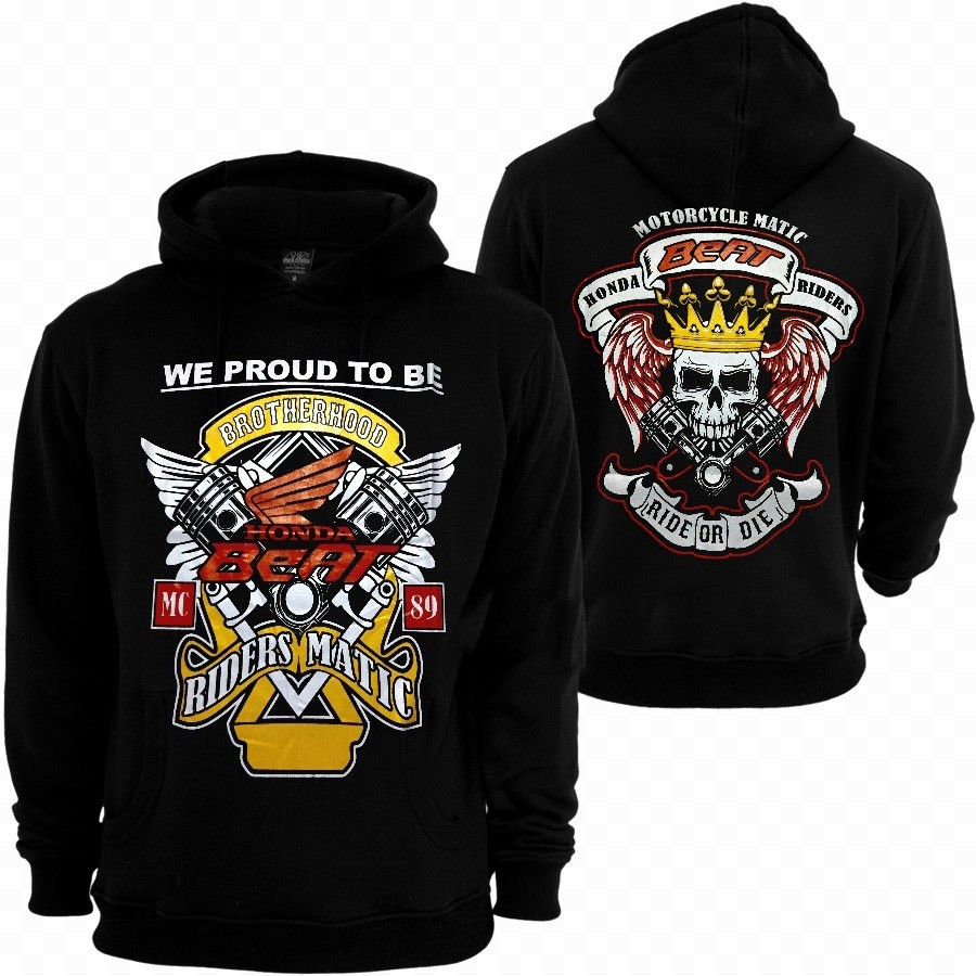 Beat club Áo khoác sweater có mũ trùm bằng lông cừu nhập khẩu từ Nhật Bản dùng khi lái xe mô tô